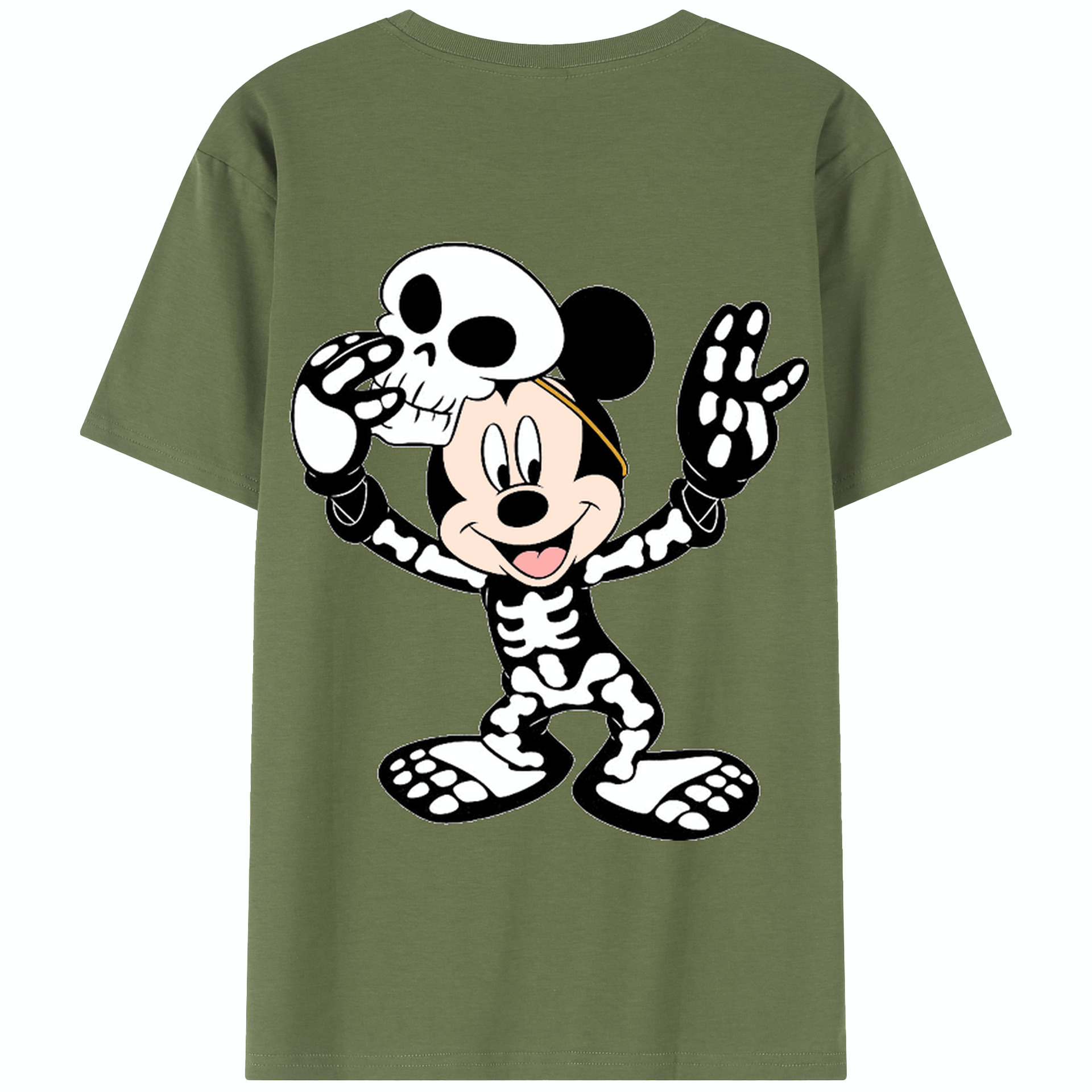 （画像用） ミッキーマウス Mickey Mouse 綿100％半袖Tシャツ（背面プリント）